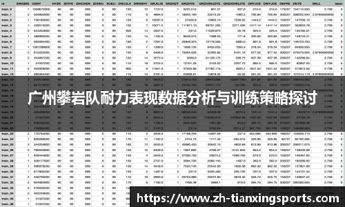 广州攀岩队耐力表现数据分析与训练策略探讨